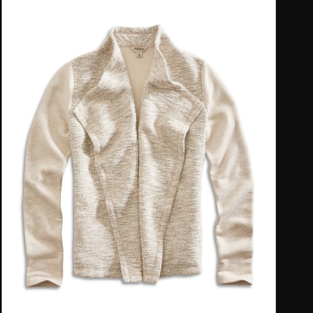 Lucky Brand Metallic Wrap Jacket Gold Cream Blazer - Picture 3 of 8